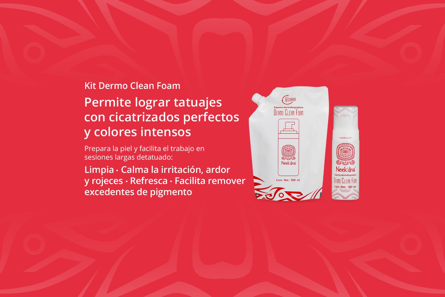 Kit Dermo Clean Foam permite lograr tatuajes con cicatrizados perfectos y colores intensos